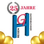 HG Reisen Logo 25 Jahre HG Reisen Logo 25 Jahre