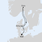 AIDAprima Kurzreise Biathlon Weltcup Oslo 2026_Beispielroute