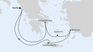 AIDAblu Griechenland Ab Korfu Beispielroute 2026