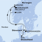 MSC Euribia Norwegische Fjorde Route 2026