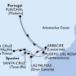 MSC Fantasia Kanaren Madeira Beispielroute 2026