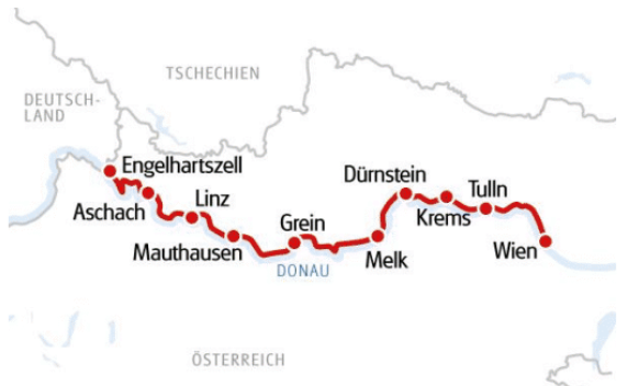 SE Tours Prinzessin Katharina Wien 2026 Sonderpreis Route